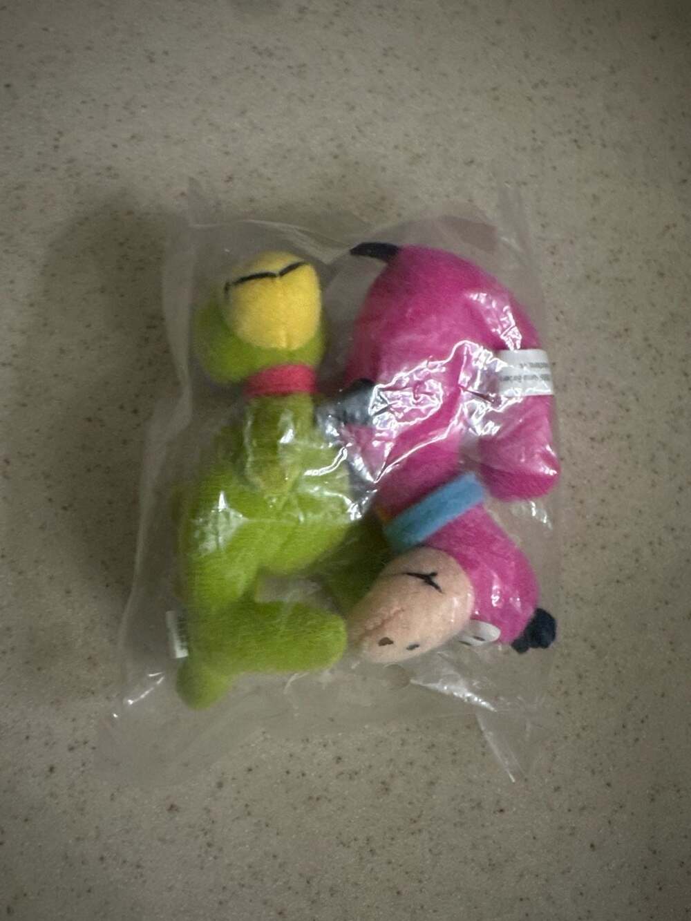 Vintage 1989 Denny's Exclusive The Flintstones Dino Plush Toys Set of 2